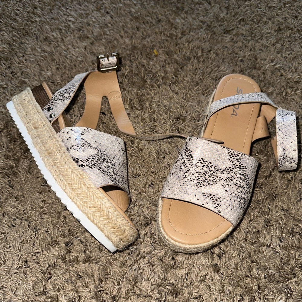 Soda Boutique Platform Sandals